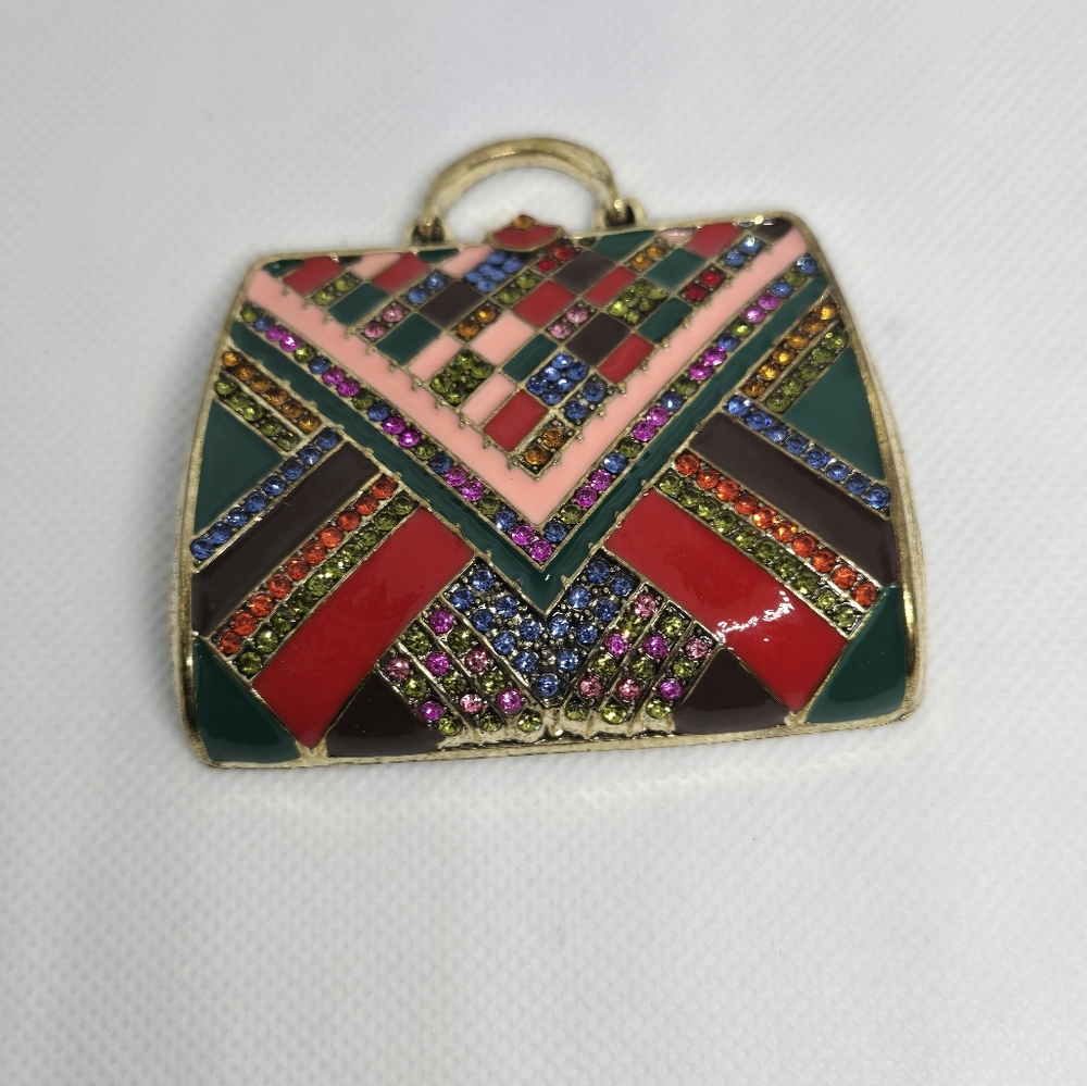 Colorful Purse Brooch - Picture 4 of 6